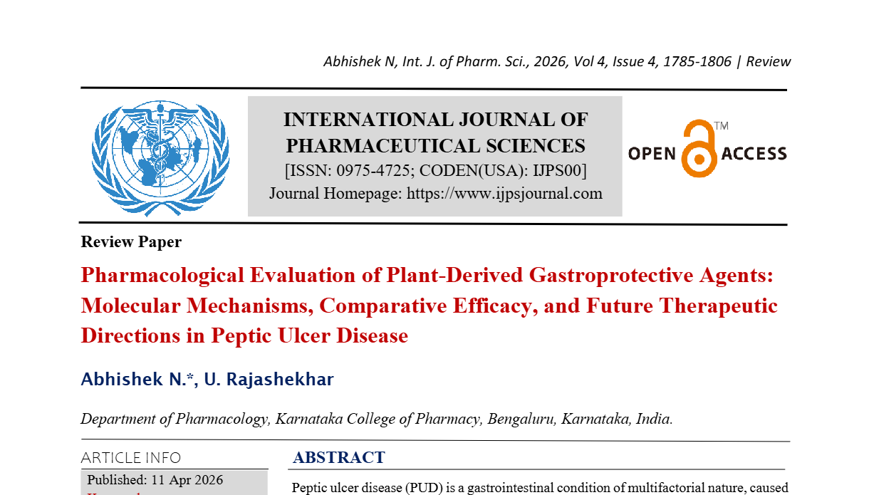 Pharmacological Evaluation of Plant-Derived Gastroprotective Agents: Molecular Mechanisms, Comparative Efficacy, and Future Therapeutic Directions in Peptic Ulcer Disease