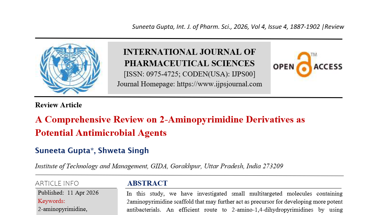 A Comprehensive Review on 2-Aminopyrimidine Derivatives as Potential Antimicrobial Agents