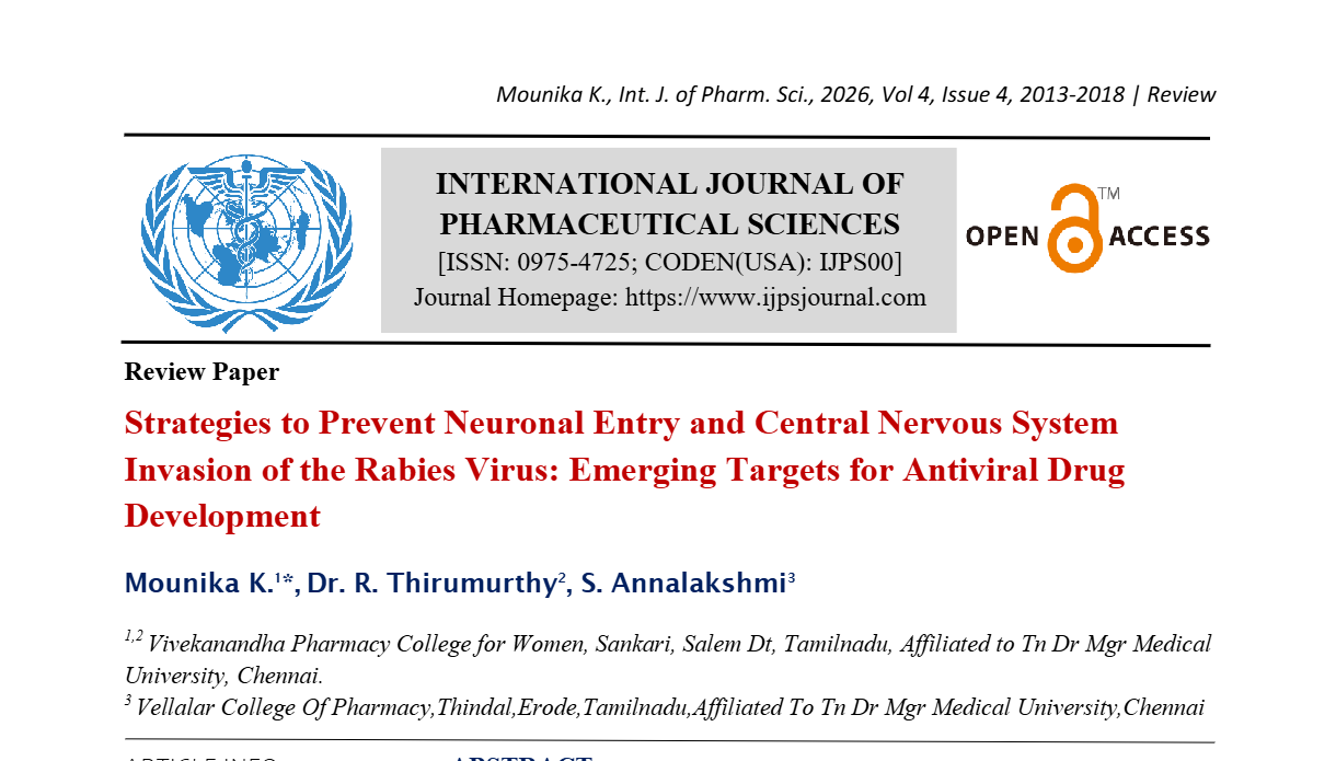 Strategies to Prevent Neuronal Entry and Central Nervous System Invasion of the Rabies Virus: Emerging Targets for Antiviral Drug Development