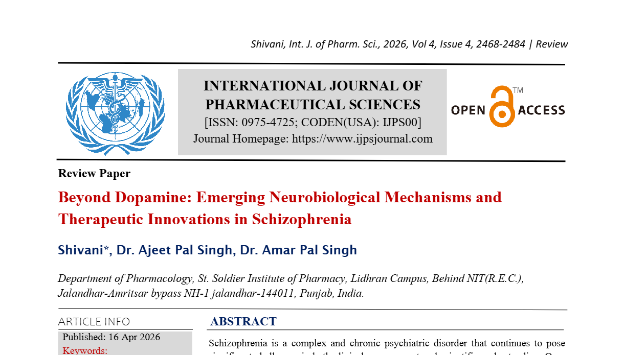 Beyond Dopamine: Emerging Neurobiological Mechanisms and Therapeutic Innovations in Schizophrenia