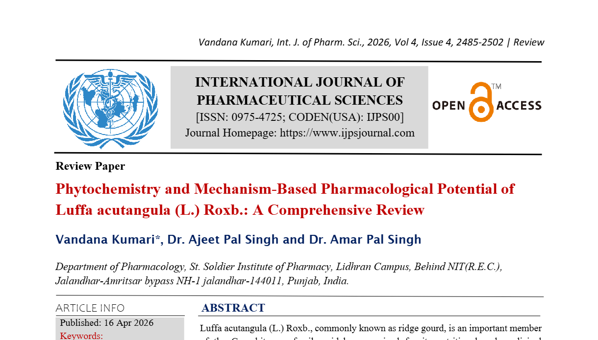 Phytochemistry and Mechanism-Based Pharmacological Potential of Luffa acutangula (L.) Roxb.: A Comprehensive Review