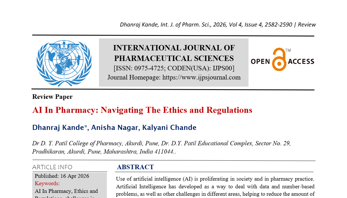 AI in pharmacy : Navigating the ethics and regulations