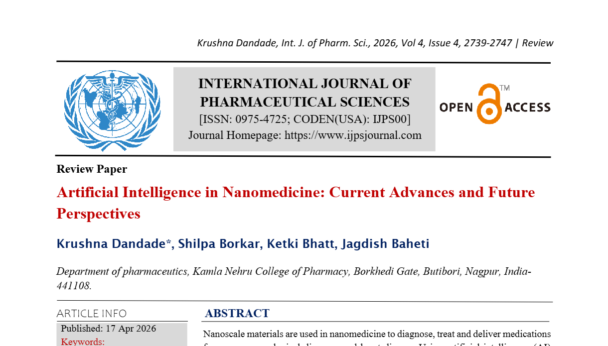 Artificial Intelligence in Nanomedicine: Current Advances and Future Perspectives