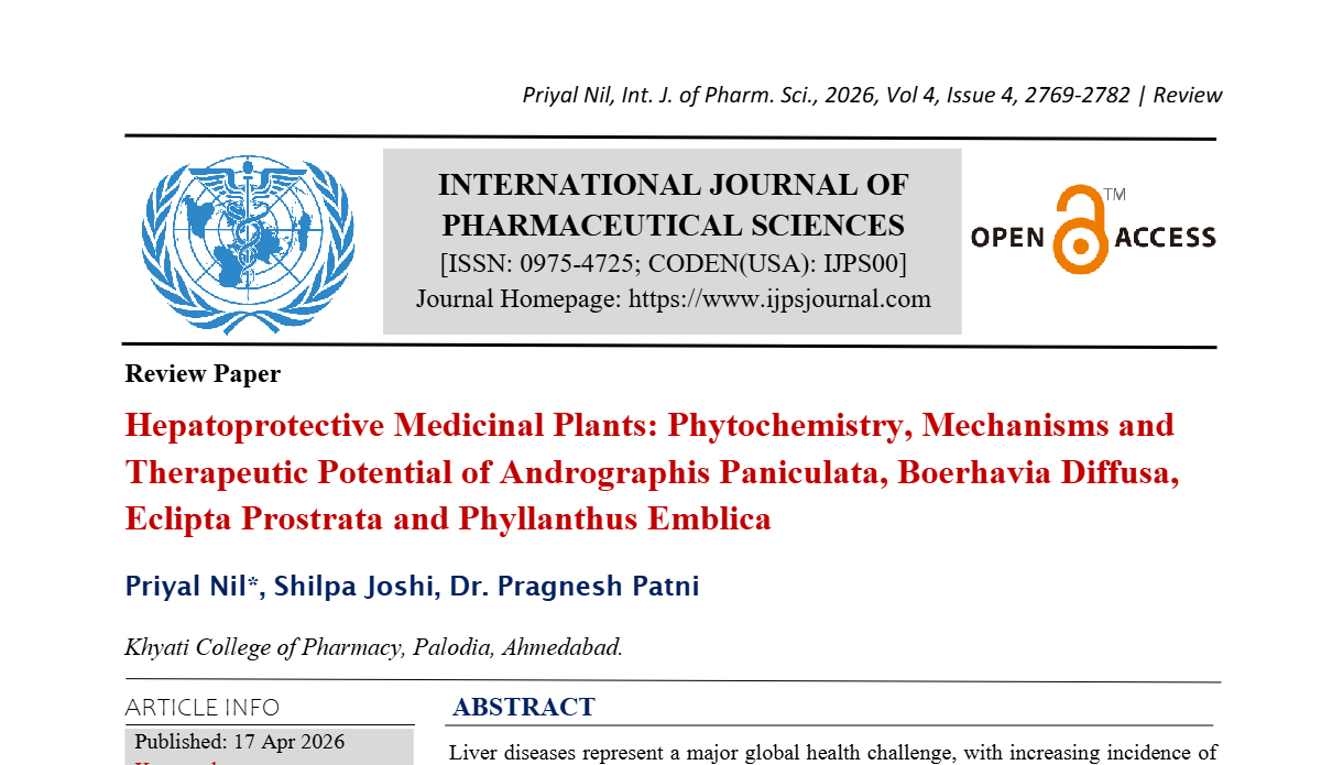 Hepatoprotective Medicinal Plants: Phytochemistry, Mechanisms and Therapeutic Potential of Andrographis paniculata, Boerhavia diffusa, Eclipta prostrata and Phyllanthus emblica
