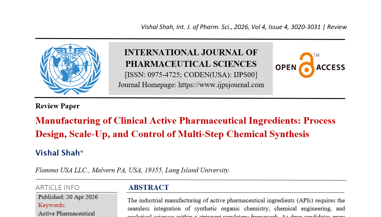 Manufacturing of Clinical Active Pharmaceutical Ingredients: Process Design, Scale-Up, and Control of Multi-Step Chemical Synthesis