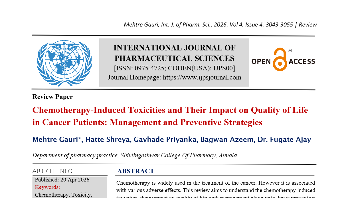 Chemotherapy-Induced Toxicities and Their Impact on Quality of Life in Cancer Patients: Management and Preventive Strategies
