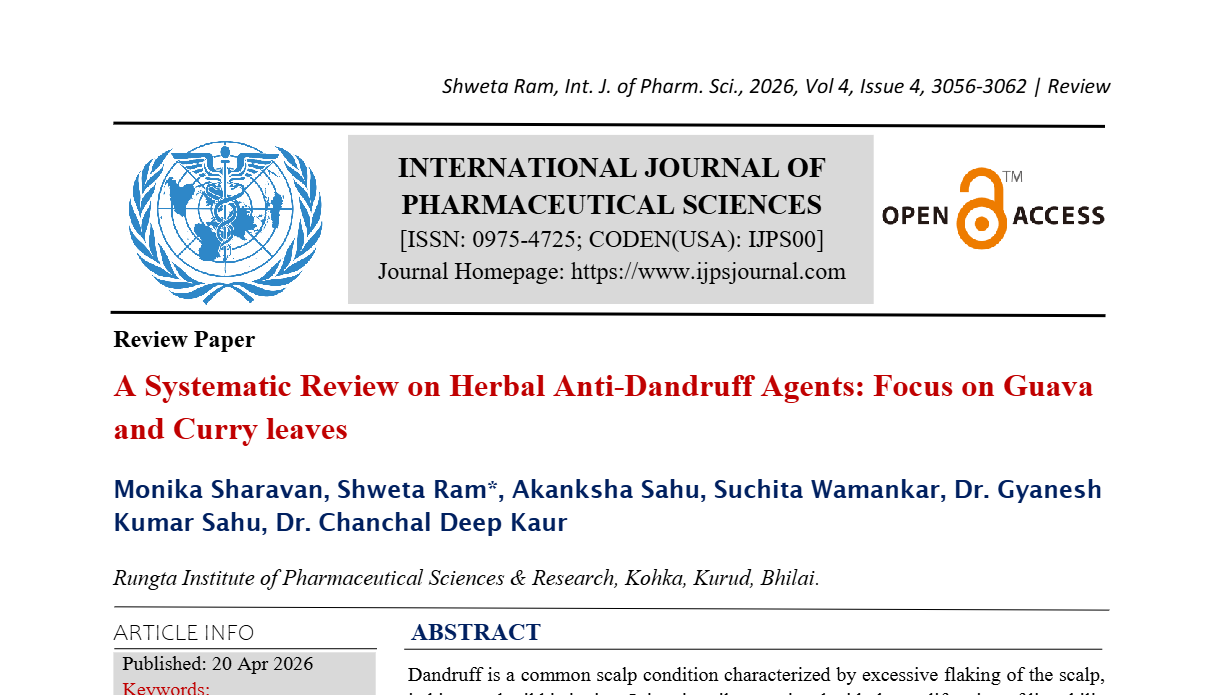 A Systematic Review on Herbal Anti-Dandruff Agents: Focus on Guava and Curry leaves
