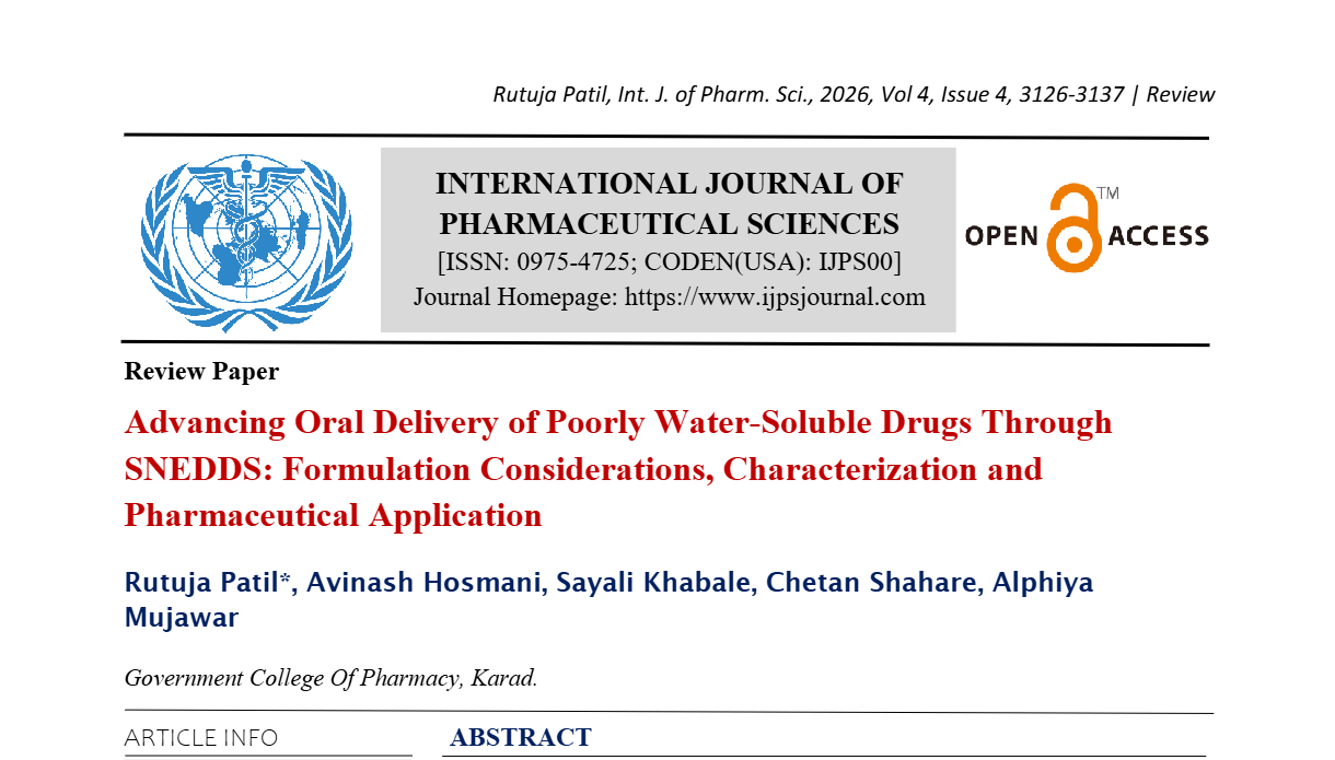 Advancing Oral Delivery of Poorly Water-Soluble Drugs Through SNEDDS: Formulation Considerations, Characterization and Pharmaceutical Application