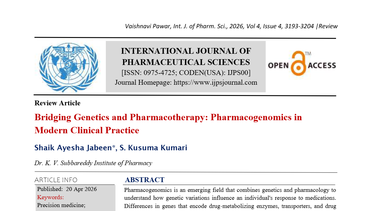Bridging Genetics and Pharmacotherapy: Pharmacogenomics in Modern Clinical Practice