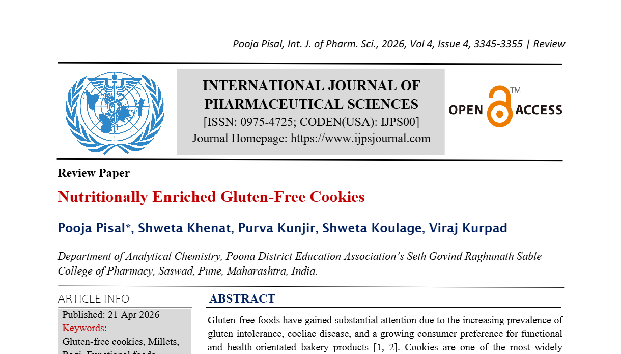 Nutritionally Enriched Gluten-Free Cookies