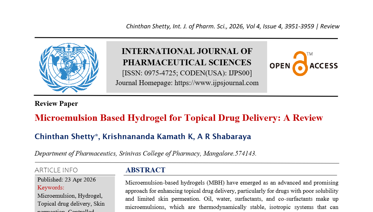 Microemulsion Based Hydrogel for Topical Drug Delivery: A Review