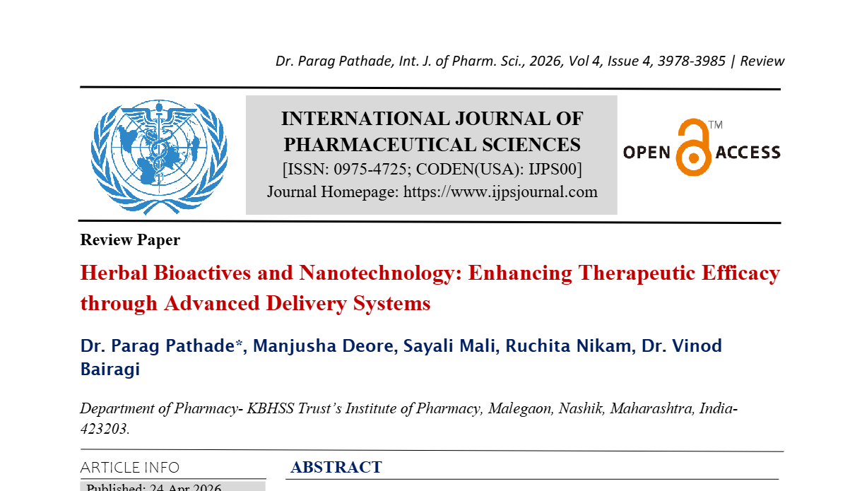 Herbal Bioactives and Nanotechnology: Enhancing Therapeutic Efficacy through Advanced Delivery Systems