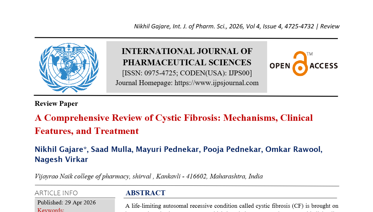 A Comprehensive Review of Cystic Fibrosis: Mechanisms, Clinical Features, and Treatment