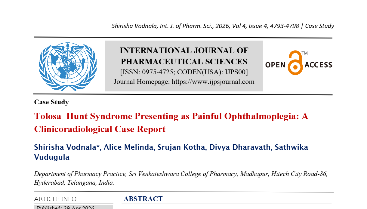 Tolosa–Hunt Syndrome Presenting As Painful Ophthalmoplegia: A Clinicoradiological Case Report 