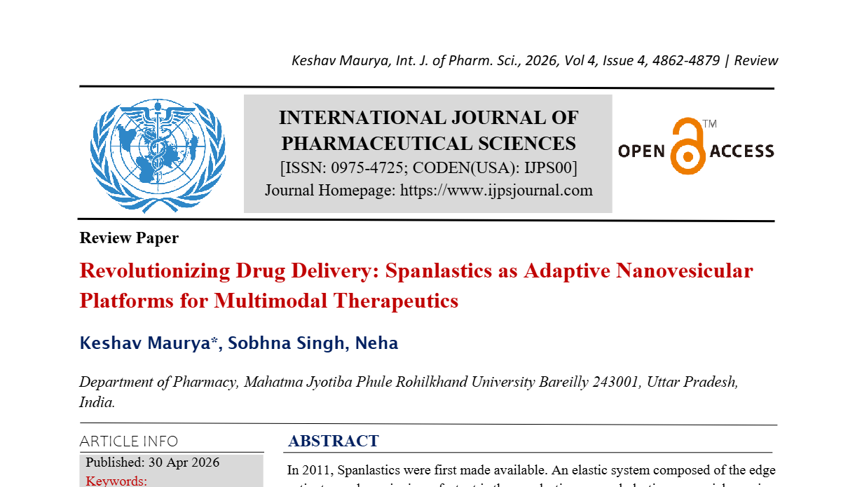 Revolutionizing Drug Delivery: Spanlastics as Adaptive Nanovesicular Platforms for Multimodal Therapeutics