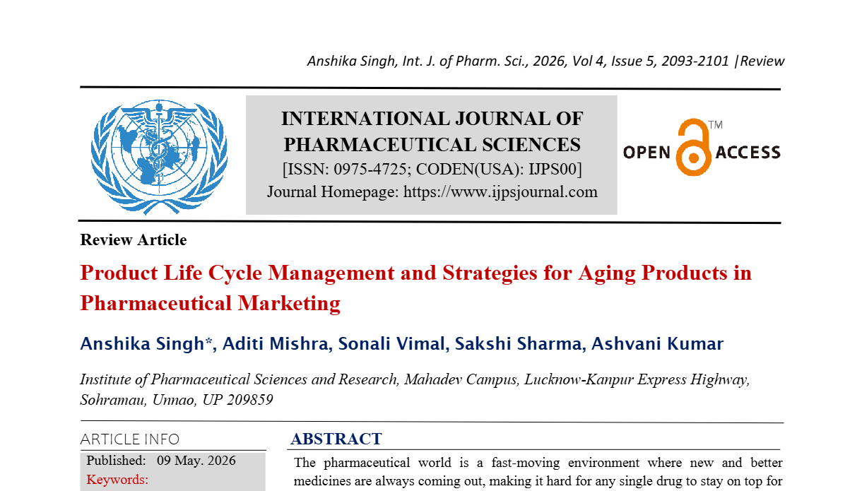 Product Life Cycle Management and Strategies for Aging Products in Pharmaceutical Marketing
